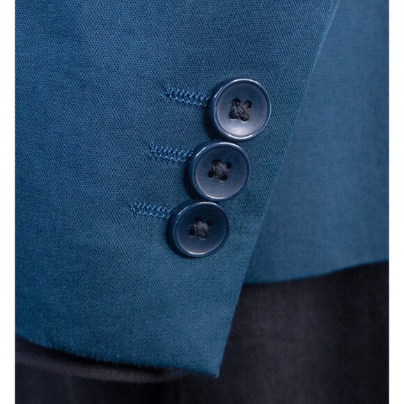 Theory Mens Cotton Unconstructed Blue Sport Coat Jacket Sz 36 Two Button EUC - Picture 8 of 14